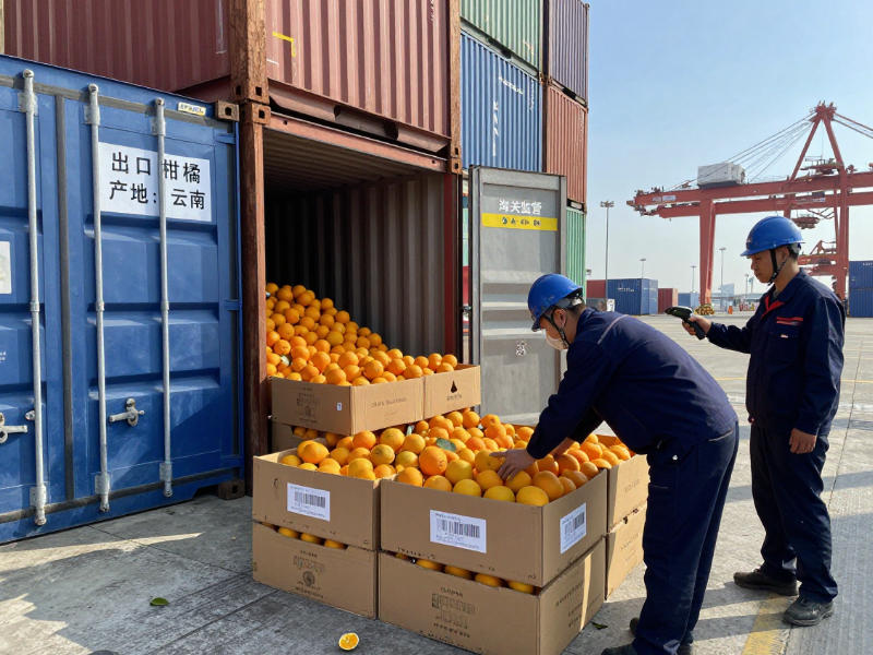 海關集裝箱柑橘出口